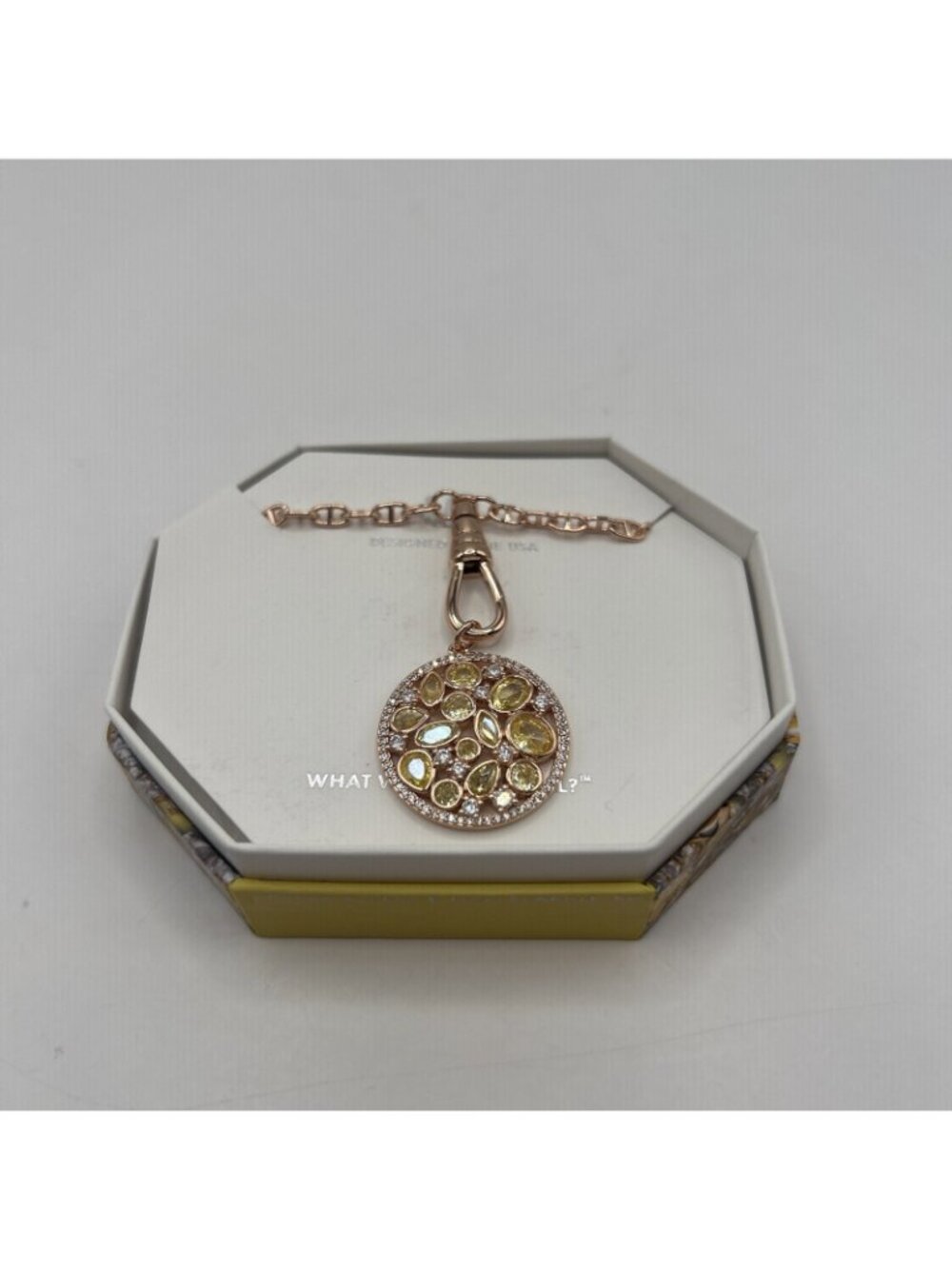 Bomb Party Nov 2025 Necklace NK15625 All That Glimmers, Stays Citrine/Rose gold - Picture 2 of 9
